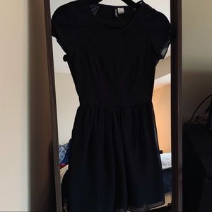 Black Short Sleeved Dress